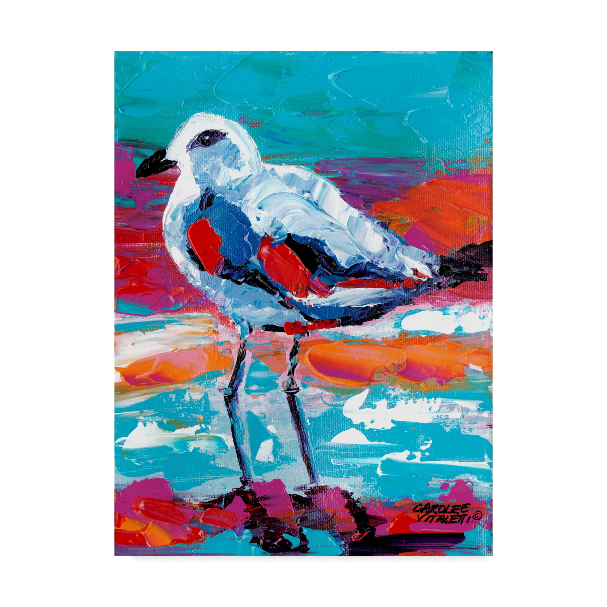 Trademark Fine Art 'Seaside Birds I' Canvas Art by Carolee Vitaletti