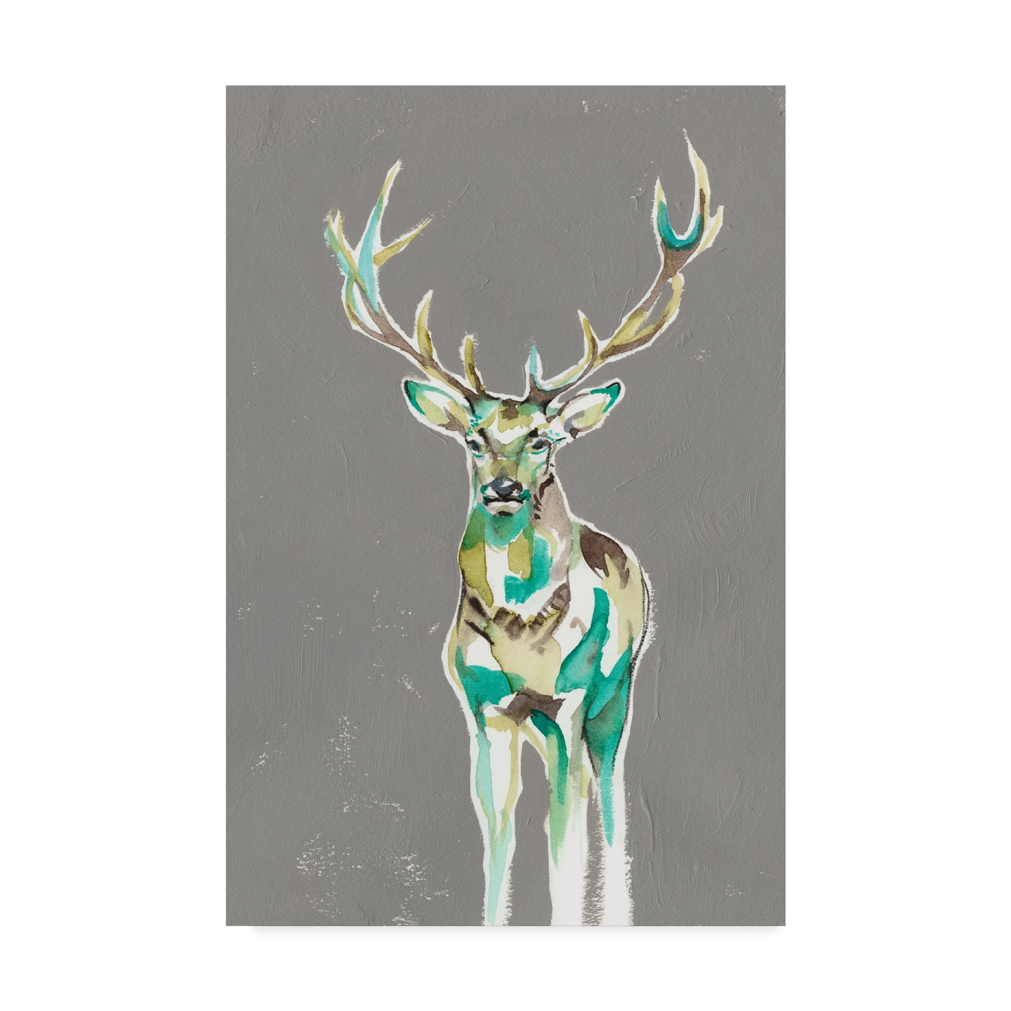 Trademark Fine Art 'Solitary Deer II' Canvas Art by Jennifer Goldberger