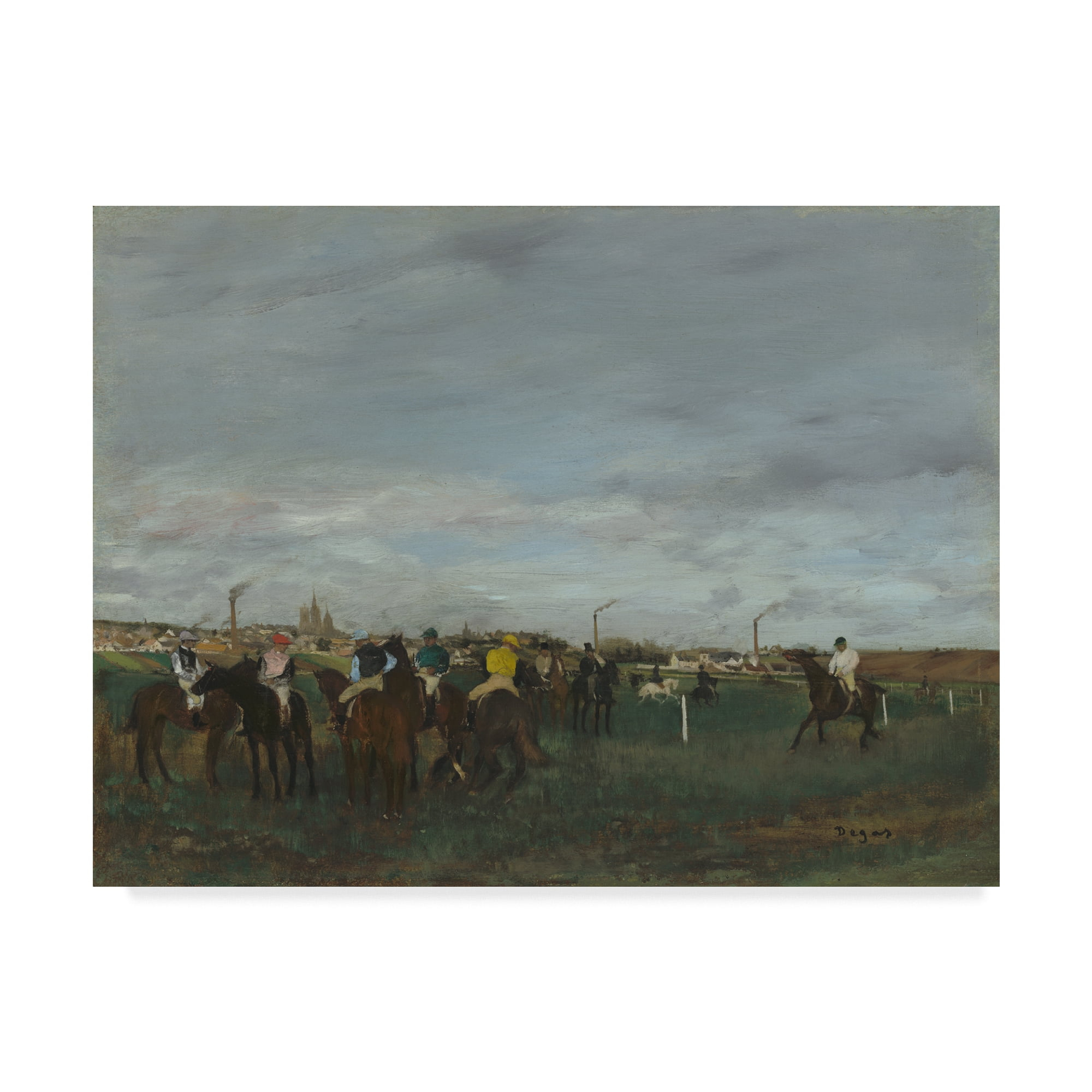 Trademark Fine Art 'The Races' Canvas Art by Edgar Degas