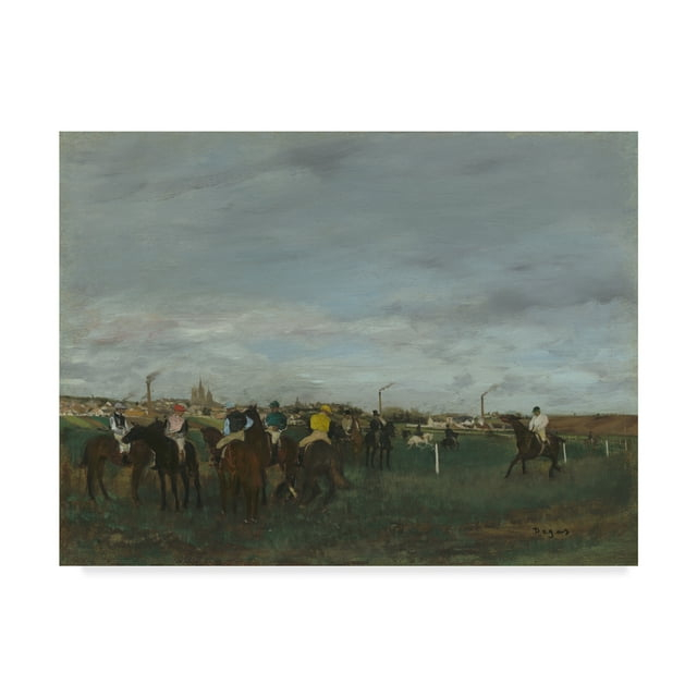Trademark Fine Art 'The Races' Canvas Art by Edgar Degas