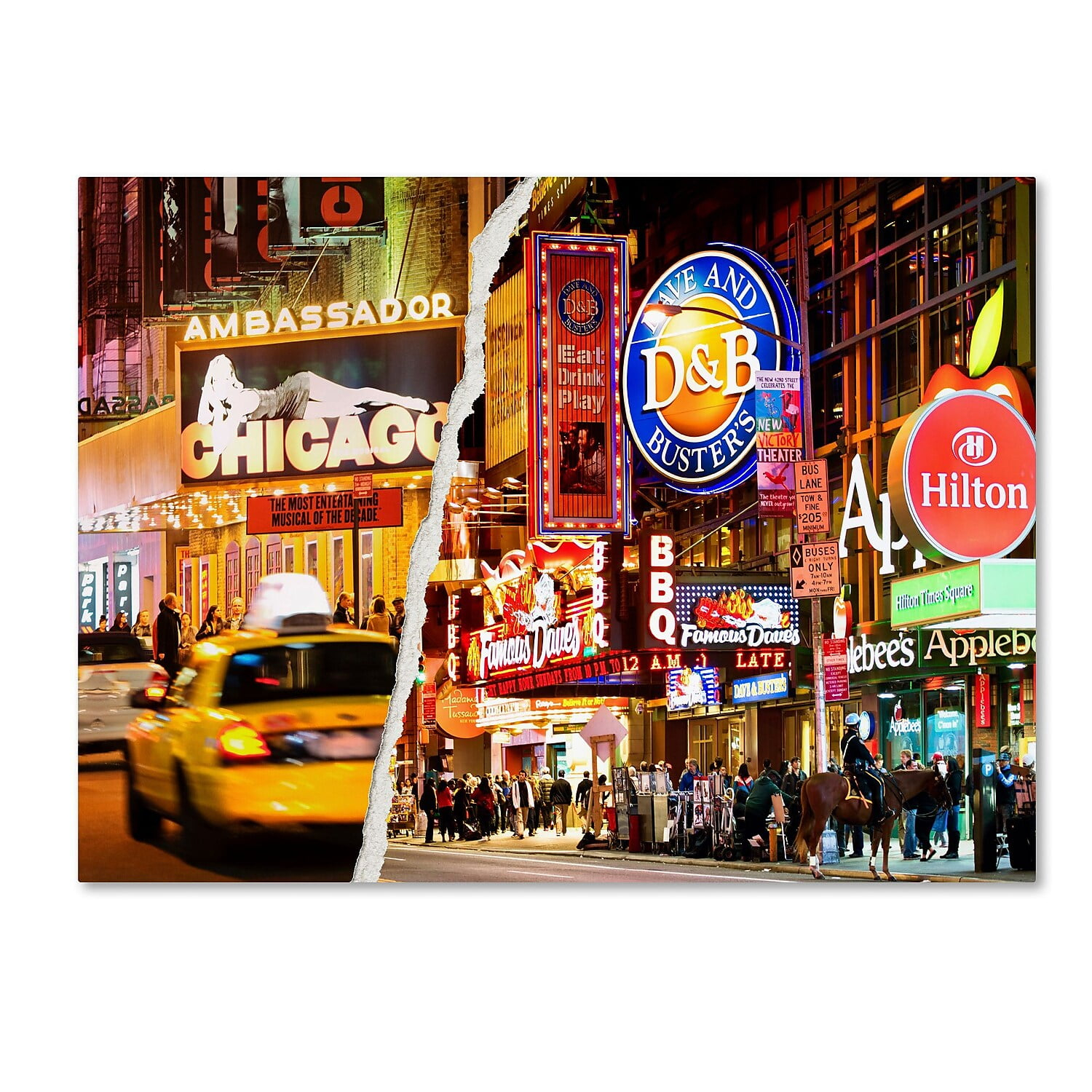 Trademark Fine Art "Times Square Colors" Canvas Art by Philippe Hugonnard