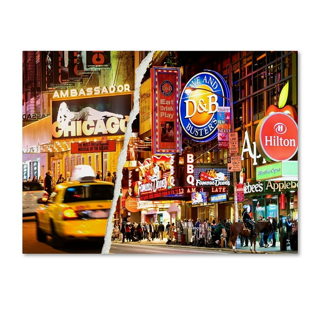 Trademark Fine Art "Times Square Colors" Canvas Art by Philippe Hugonnard