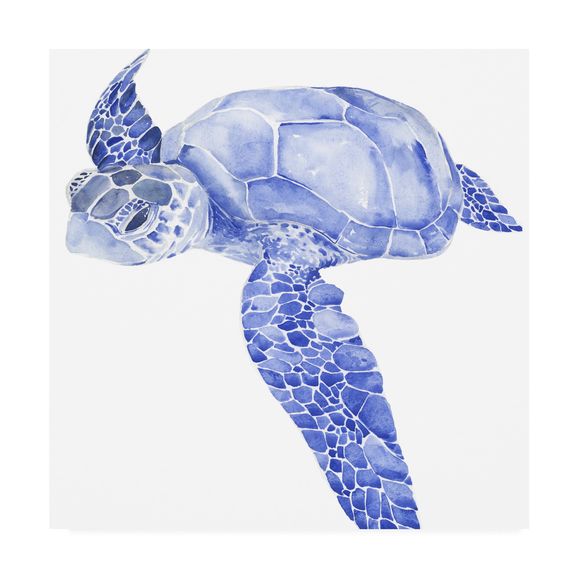 Trademark Fine Art 'Ultramarine Sea Turtle I' Canvas Art by Jennifer Paxton Parker