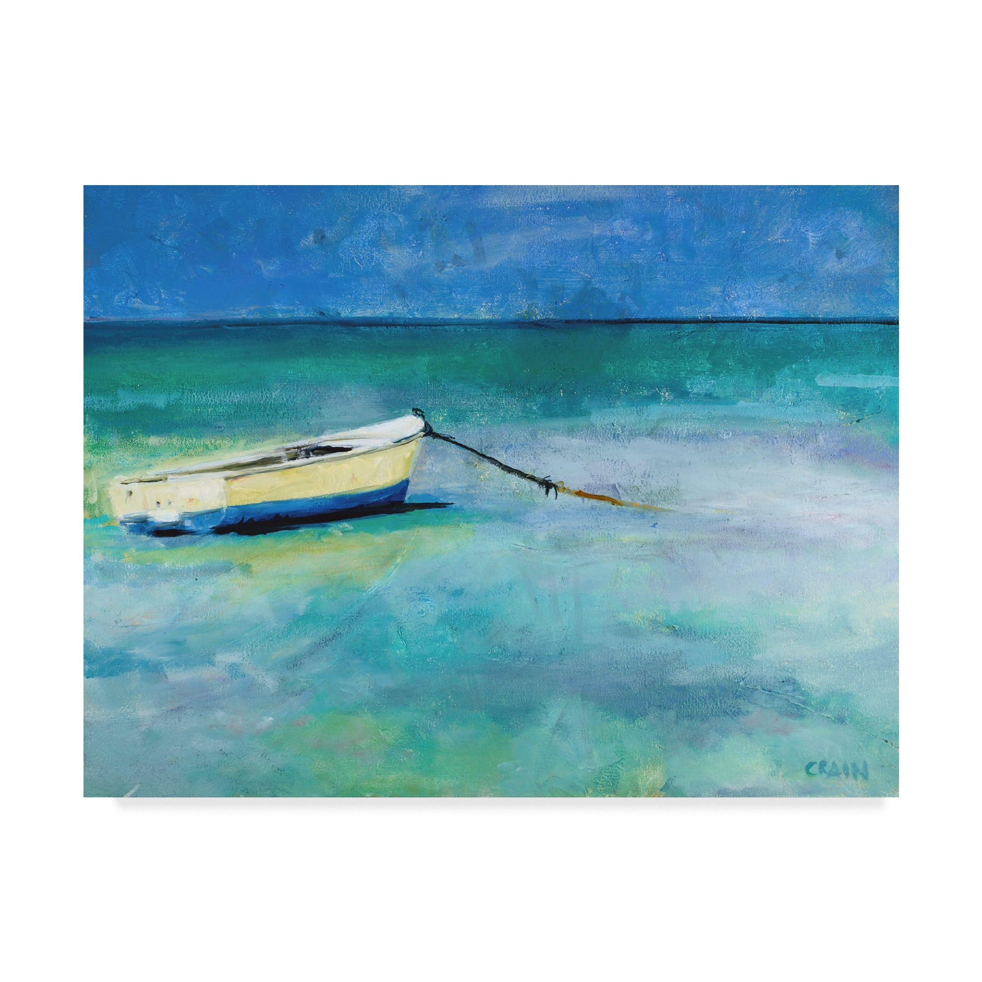 Trademark Fine Art 'Water Taxi Boat' Canvas Art by Curt Crain