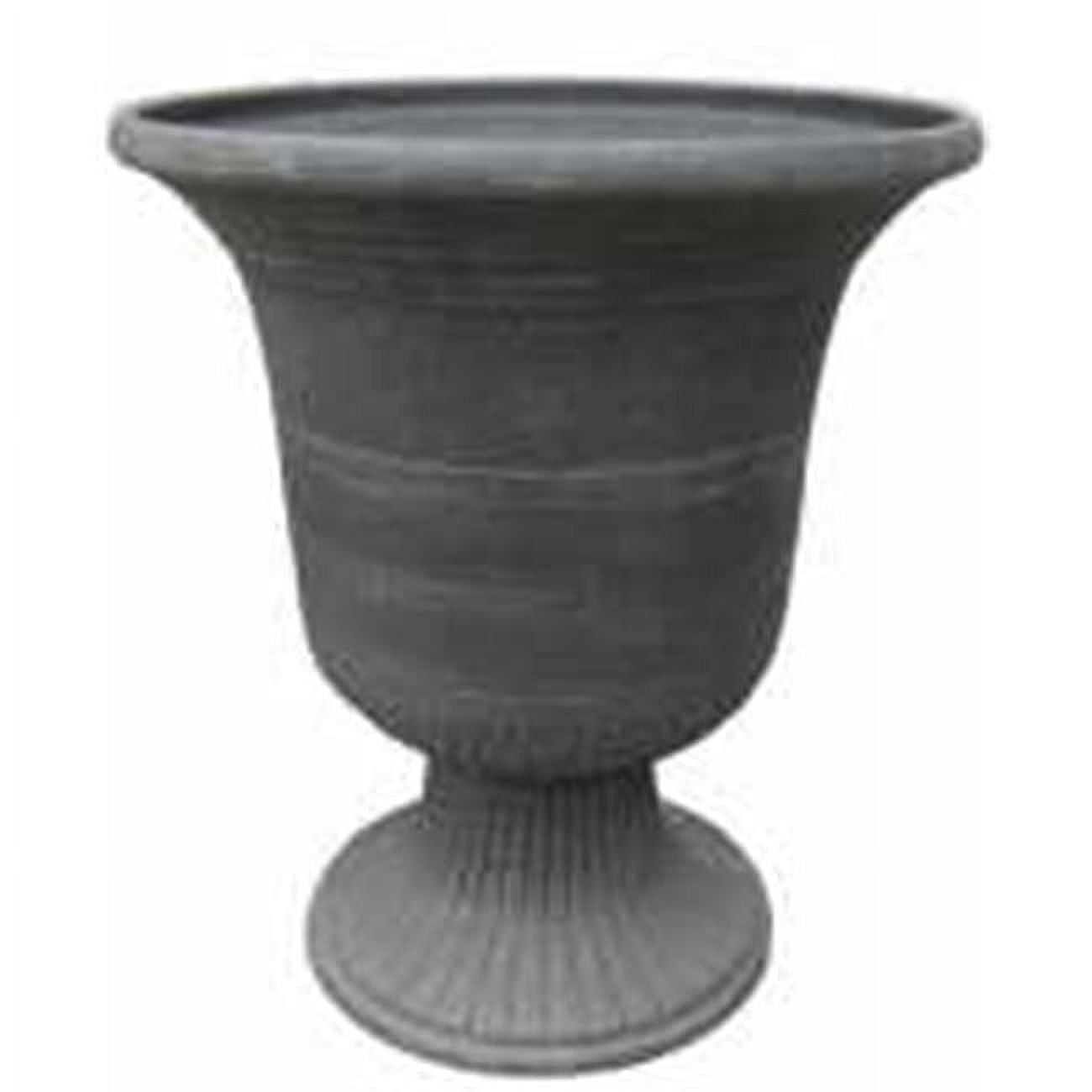 Pipers Pit 16” x 16” x 183” Urn Gray Pulverized Clay Plant Pot & Planter with Weather Resistant