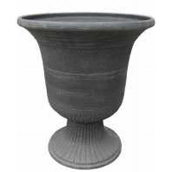 Pipers Pit 16” x 16” x 183” Urn Gray Pulverized Clay Plant Pot & Planter with Weather Resistant