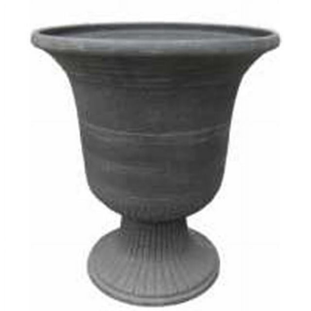 Pipers Pit 16” x 16” x 183” Urn Gray Pulverized Clay Plant Pot & Planter with Weather Resistant
