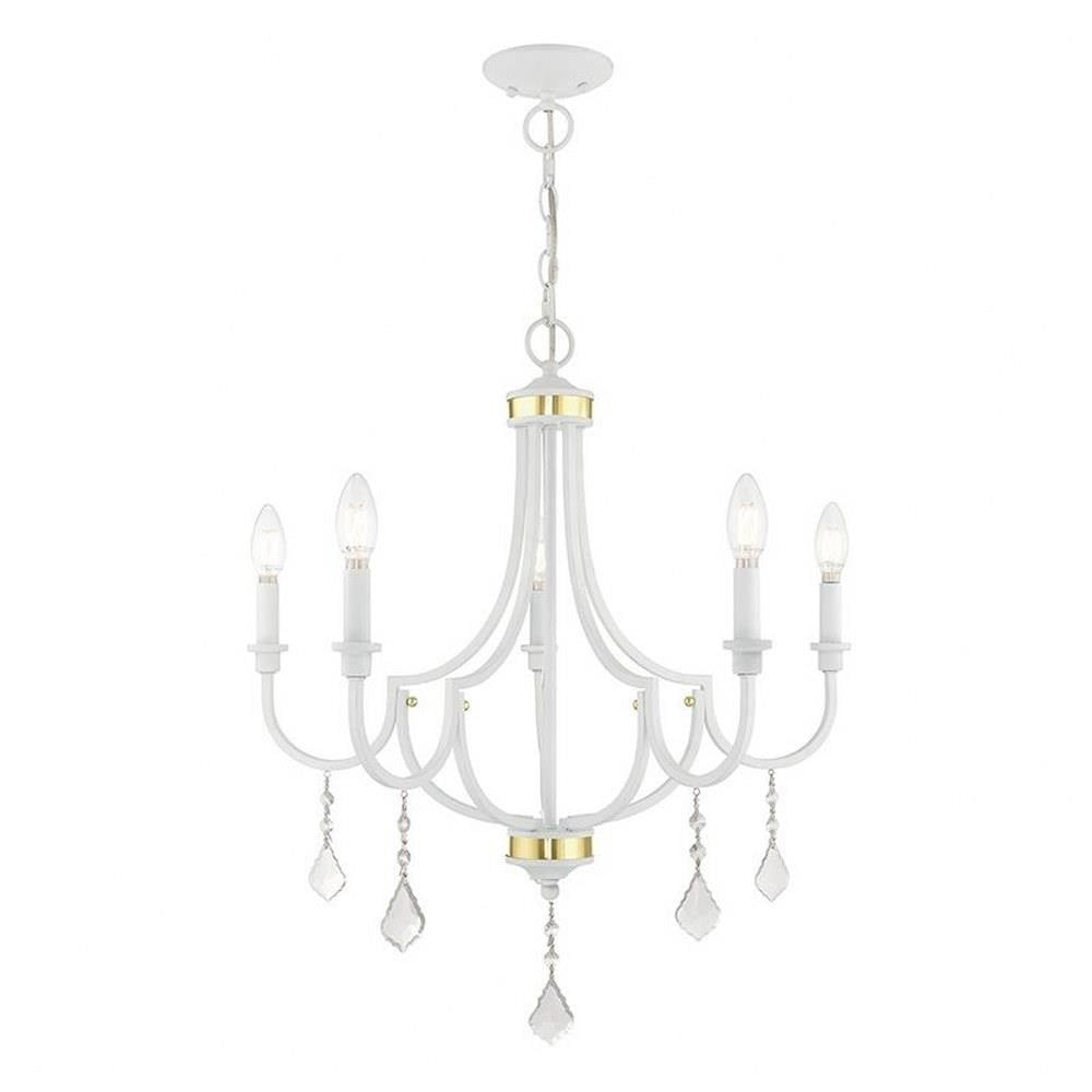 Livex Lighting Glendale 5 - Light Chandelier in  White