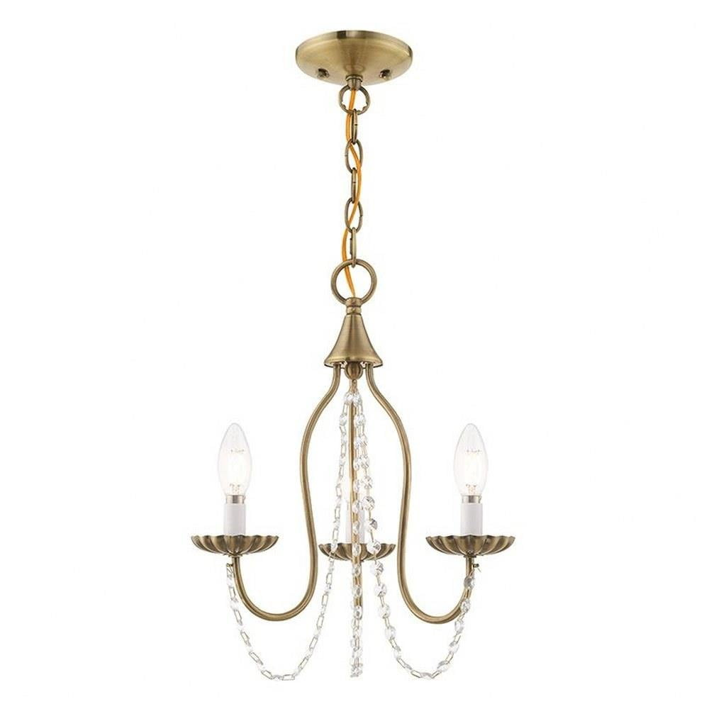 Livex Lighting Alessia 3 - Light Chandelier in  Antique Brass