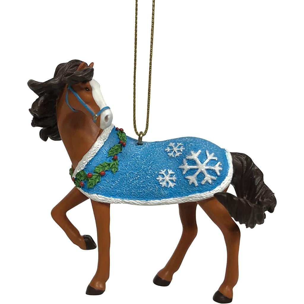 Enesco 6011702 Sendero de Ponis Pintados Adorno Colgante Listo para la Nieve 2.6 Pulgadas