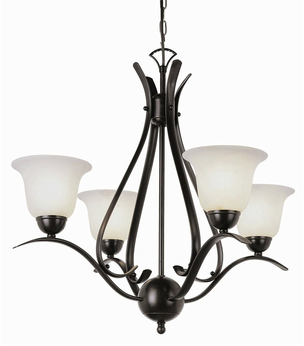 Trans Globe Lighting - Four Light Chandelier-Brushed Nickel Finish