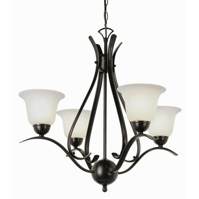 Trans Globe Lighting - Four Light Chandelier-Brushed Nickel Finish