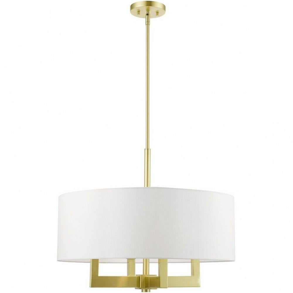 Livex Lighting Cresthaven 4 - Light Chandelier in  Satin Brass