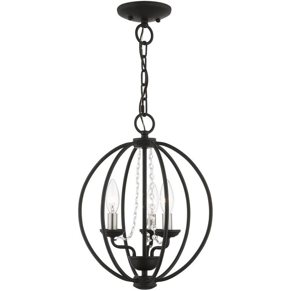 Livex Lighting Arabella 3 - Light Chandelier in  Black/Brushed Nickel