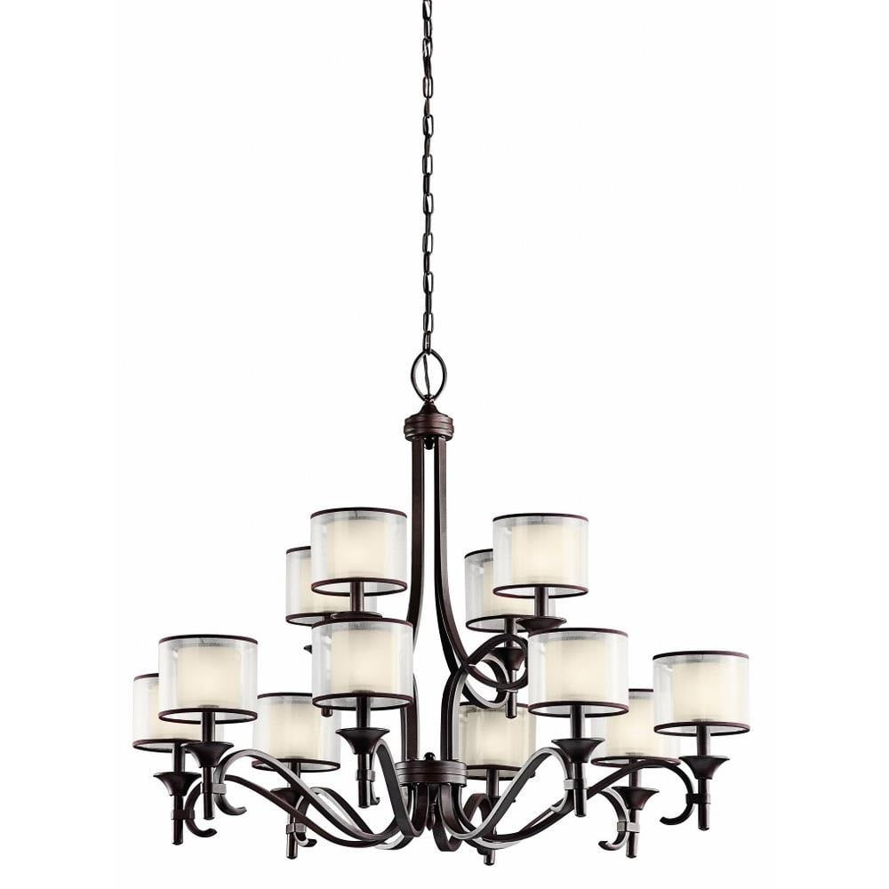 Transitional Twelve Light Chandelier-Mission Bronze Finish Bailey Street Home 147-Bel-553124