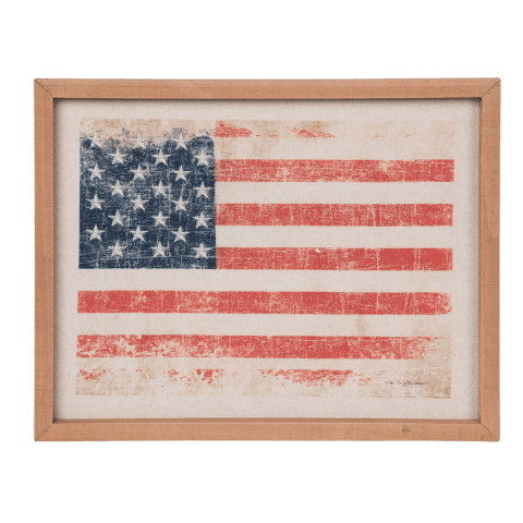 Transpac Fabric/MDF Embroidery Framed Flag Home Decorations Spring