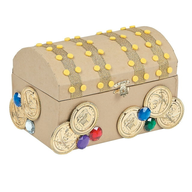 Treasure Chest Craft Kit - Party Favors - 12 Pieces