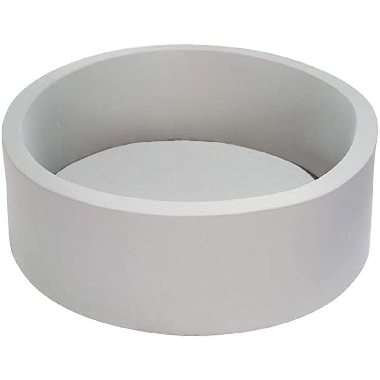 TrendBox Foam Ball Pit for Toddler, 35" x 12" Memory Sponge with Removable Cover Indoor Round Ball Pit for Kids Children - Light Gray