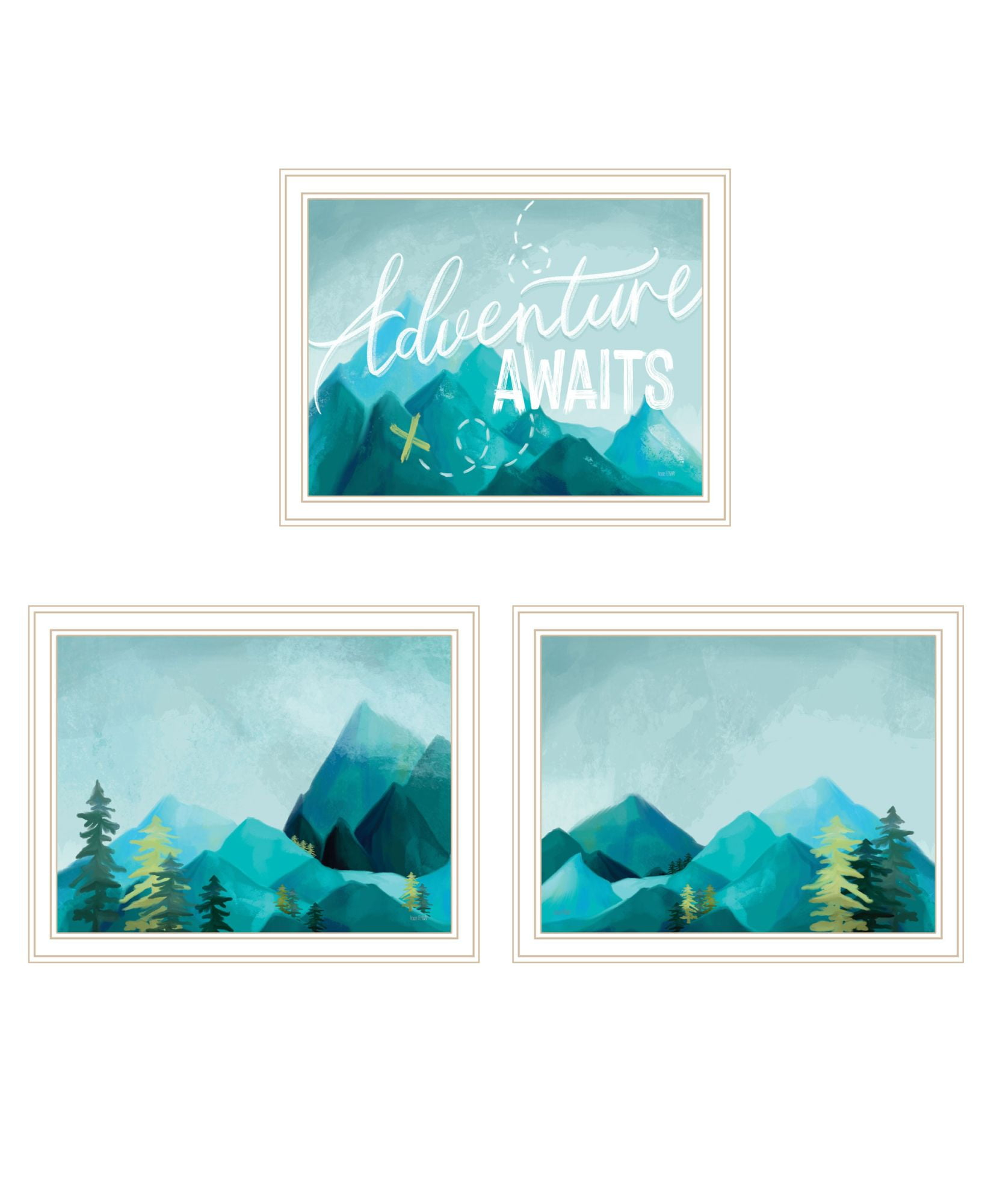 Trendy Decor 4U "Adventure Awaits, Don’t Just Stand There!" Framed Wall Art for Living Room, Wall Art Print for Home Decor, Bedroom Wall Art by House Fenway