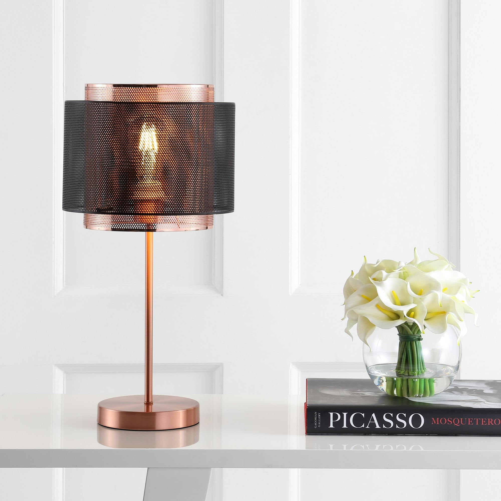 Jonathan Y Lighting Jyl6106 Tribeca 1 Light 20" Tall Led Table Lamp - Copper