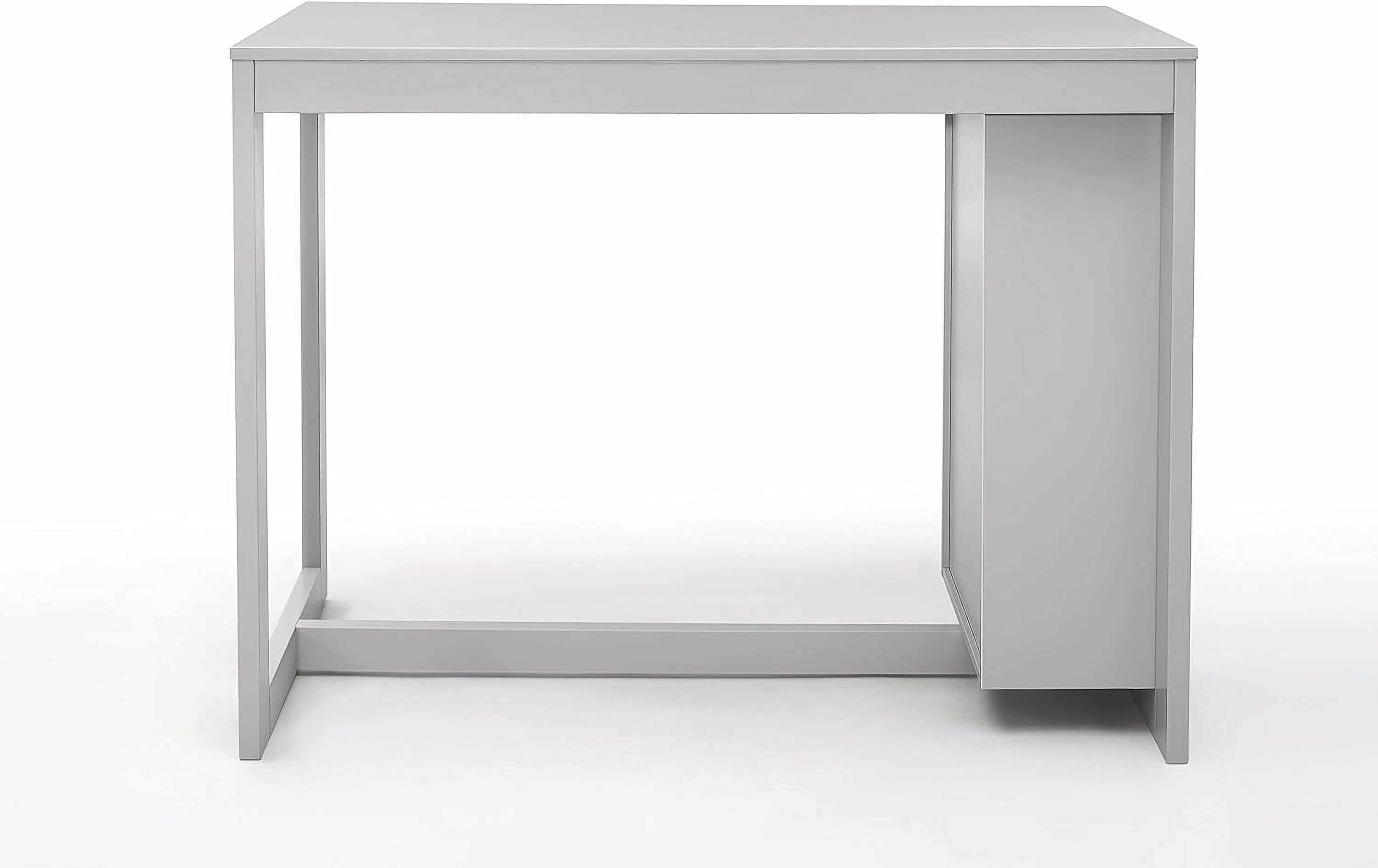 Tribeca Contemporary Counter Height Dining Table, 22" W X 48" D X 36" H, Grey