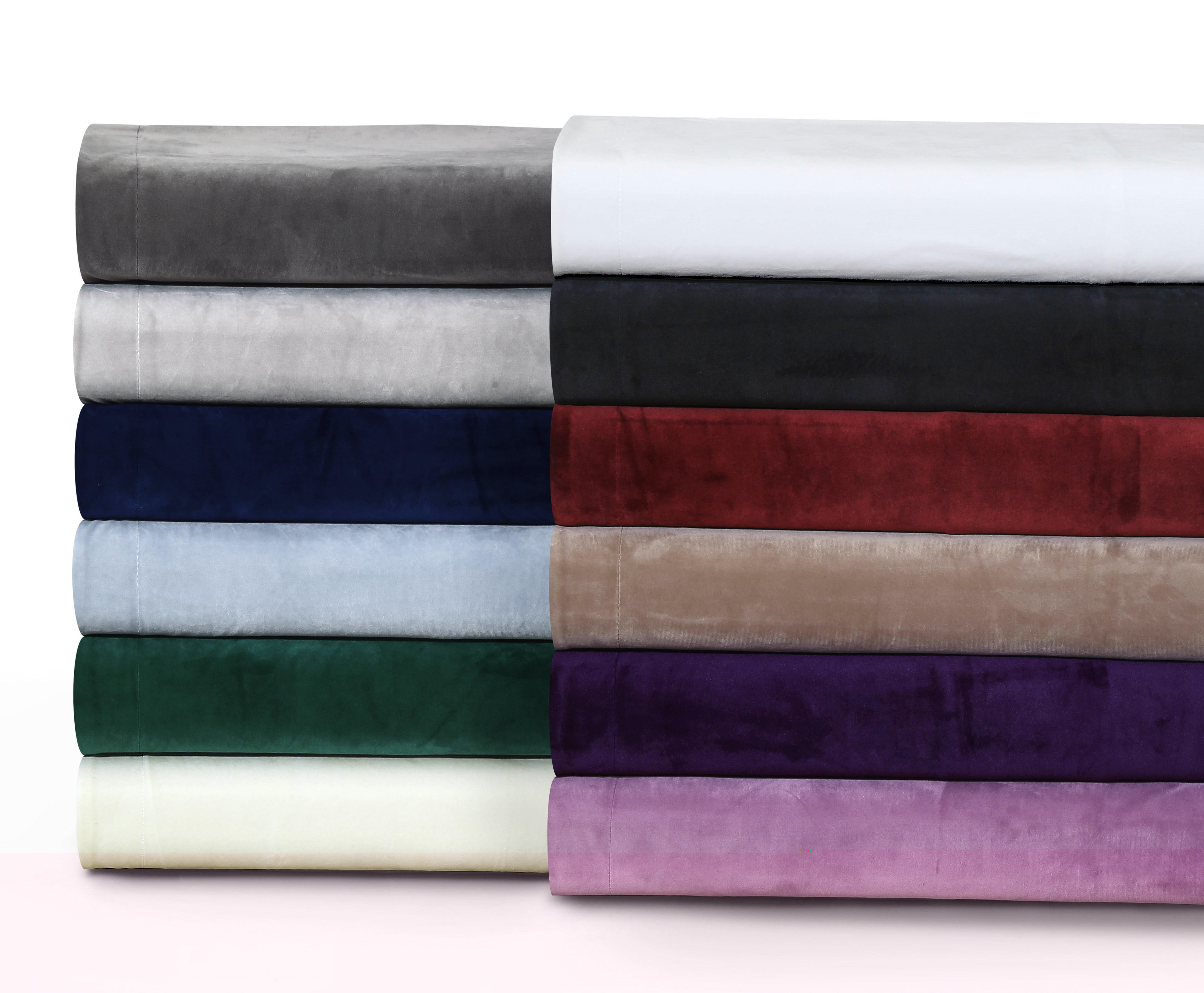 2pc Twin Venice Velvet Oversized Solid Duet Set Burgundy - Tribeca Living: Luxurious Polyester, Reversible, OEKO-TEX Certified