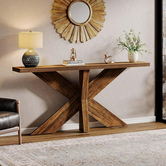 Ophelia & Co. 70.9" Farmhouse Console Table, Wood Hallway Sofa Table | Wayfair