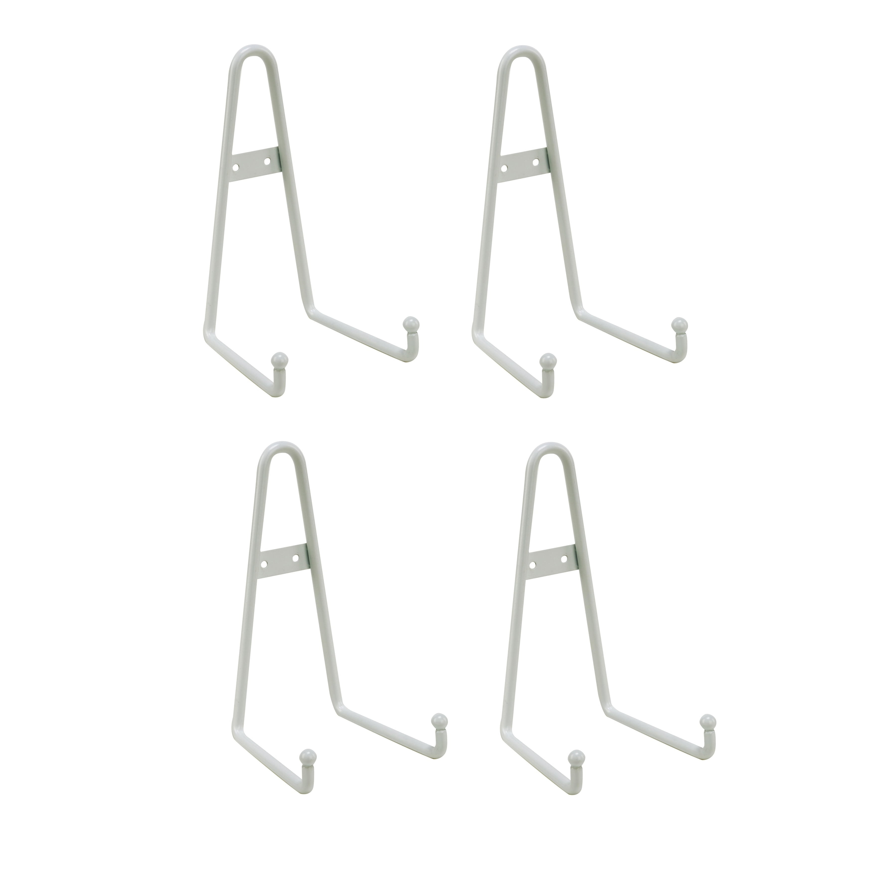 Tripar International, Inc. Wall Metal Plate Rack, Set of 4 White White Finish