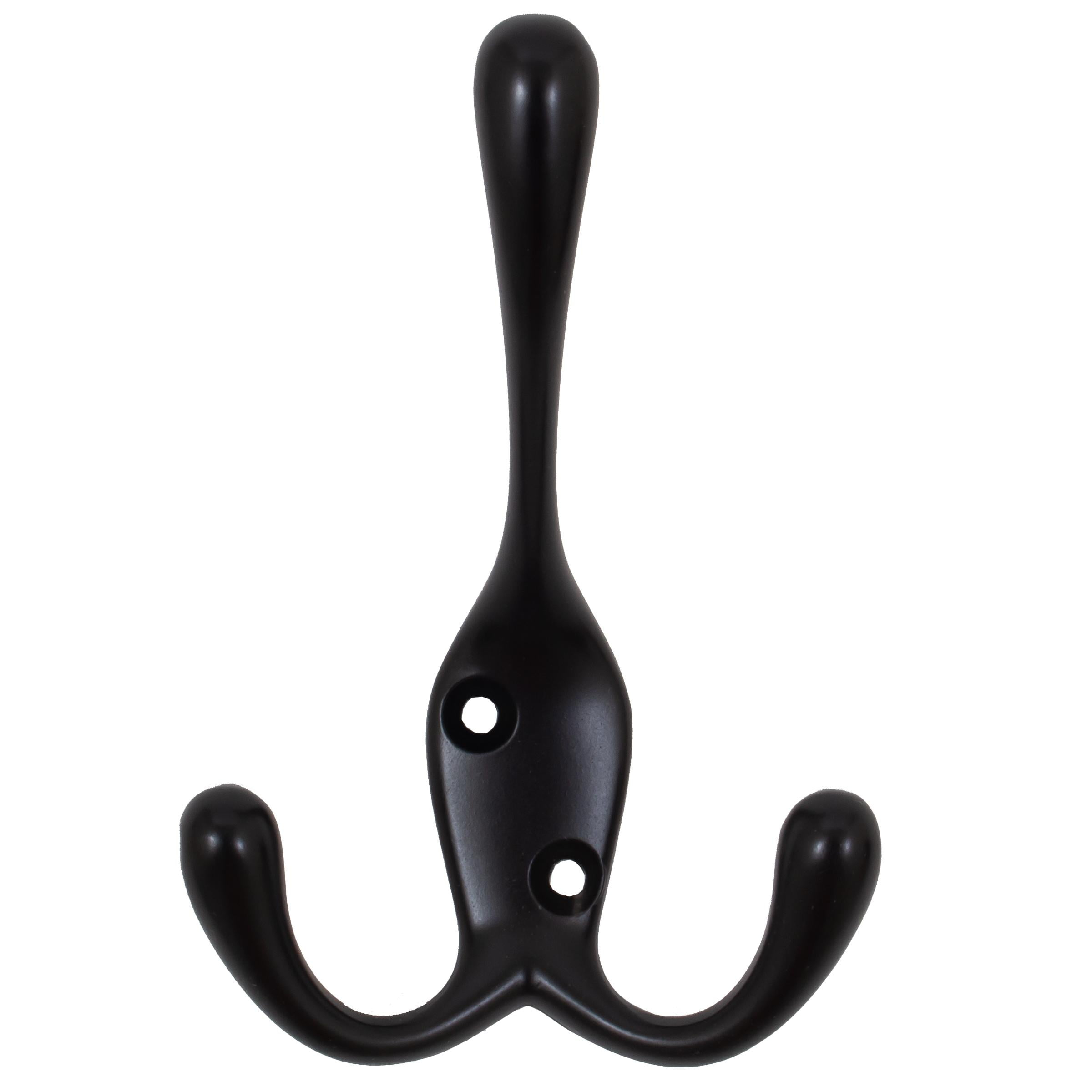 Triple Robe Hook, 3-15/16" High, Multiple Projections, Matte Black By Stone Harbor Hardware