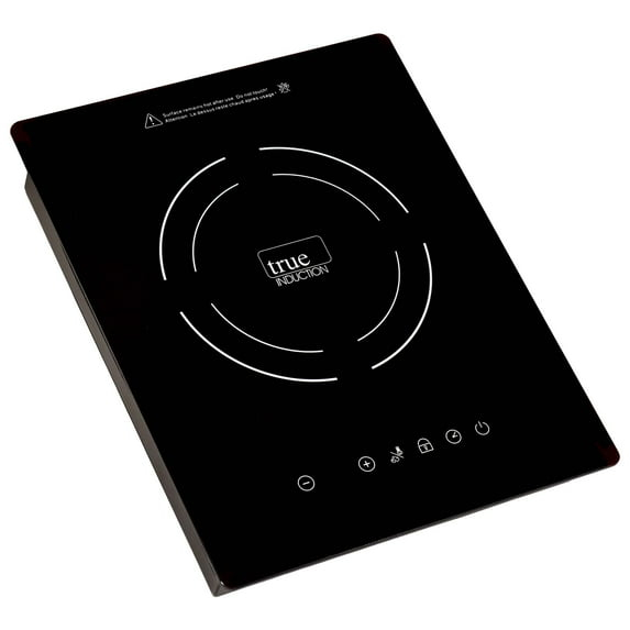 True Induction TI-1B Built-In UL858 Certified, 12-inch Single Induction Cooktop 1750W Glass-Ceramic Top