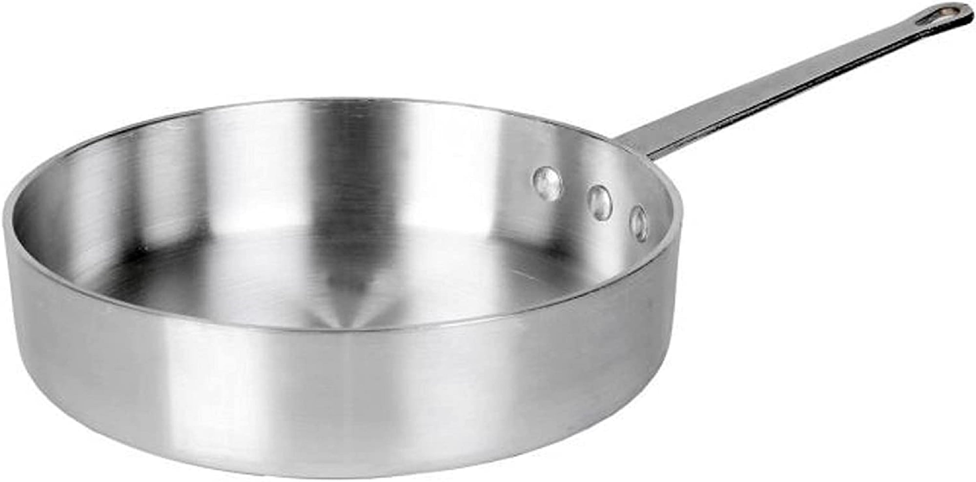 Truecraftware – 3 qt. Professional Aluminum Sauté Pan for Home and Restaurant, 3.5mm Thickness, NSF Certified, Dishwasher Safe, Cookware