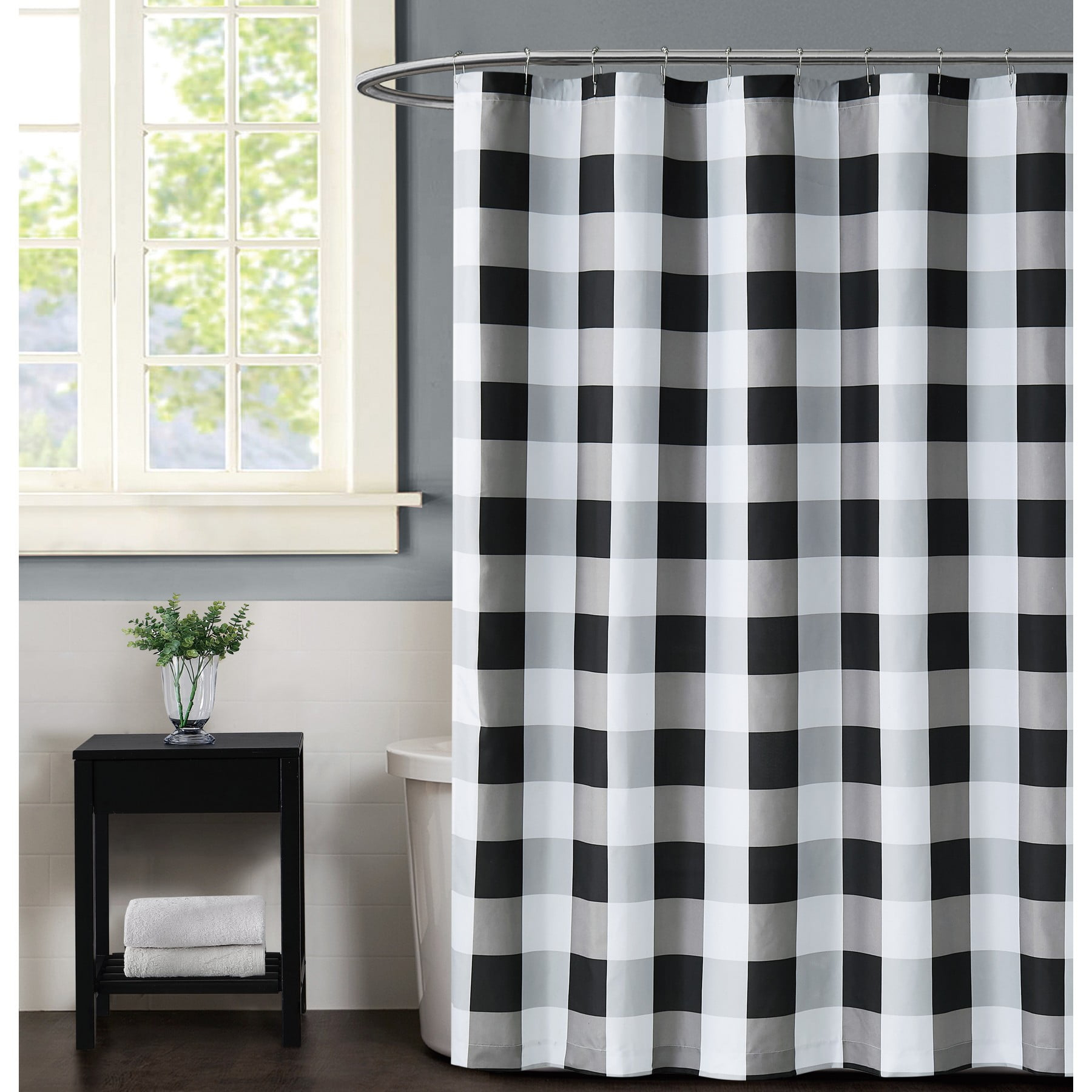 Truly Soft Plaid Shower Curtain