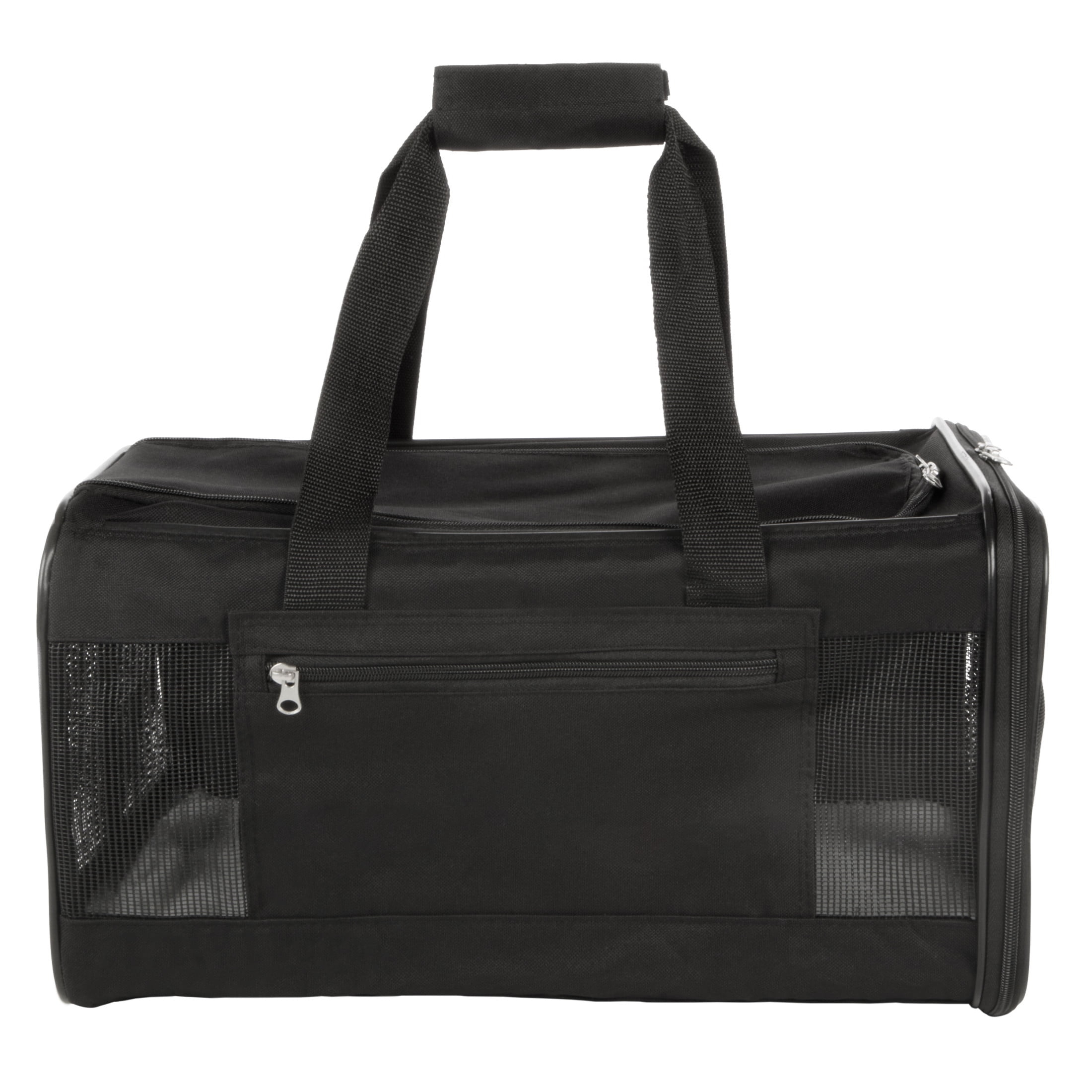 TrustyPup Easy Explorer Medium Guaranteed On-Board Travel Pet Carrier, Black, 16 lb Limit