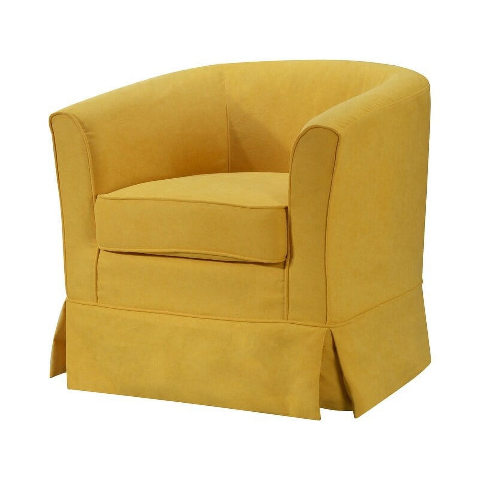 Homestock Mediterranean Mastery Woven Fabric Swivel Barrel Chair