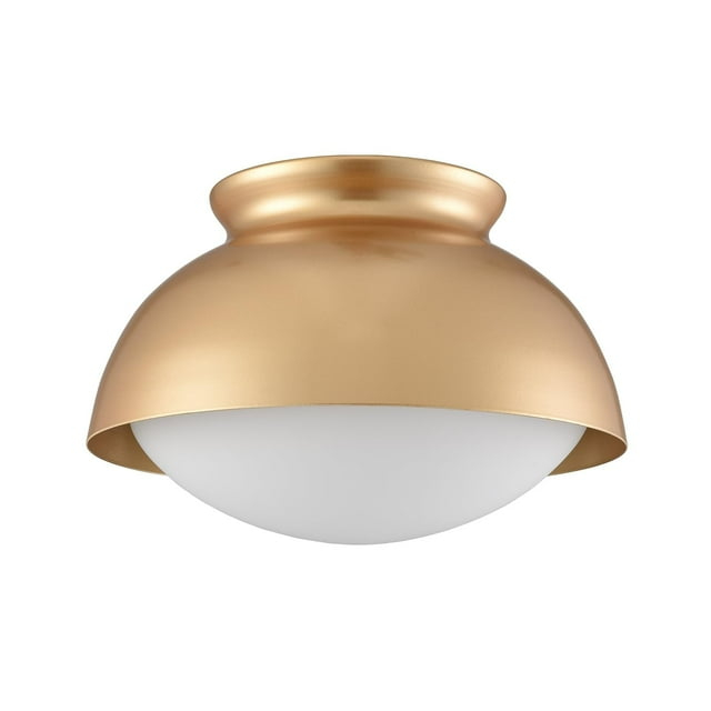 Tuscany Gold Semi Flush Mount Ceiling Light Vintage Close to Ceiling Light Fixture with Frosted Glass
