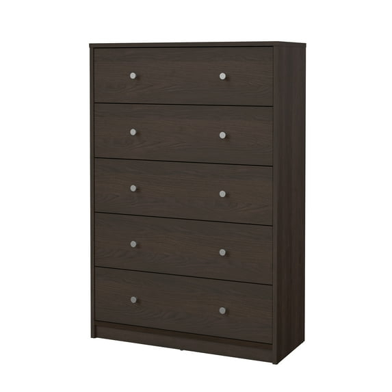 Tvilum Studio 5 Drawer Chest Dresser for Adults, Coffee
