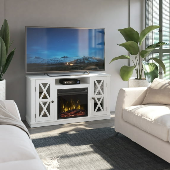 Twin Star Stanton Ridge Electric Fireplace TV Stand for TVs up to 55", White