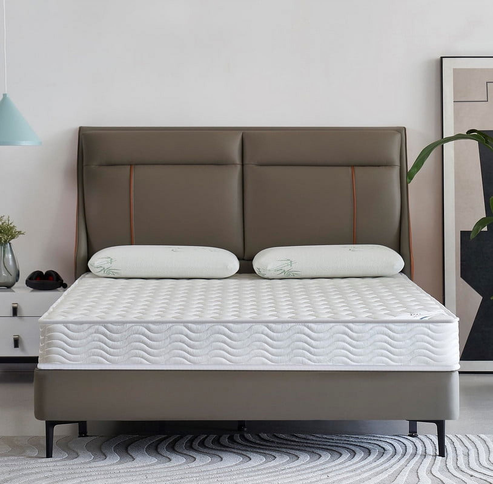 Oliver & Smith 6 Inch Twin XL Mattress - Bonnell Springs Hybrid Twin XL Size Mattress - High Density Foam Medium Firm - Polyester Cover Euro Top Mattress - Mattress in A Box