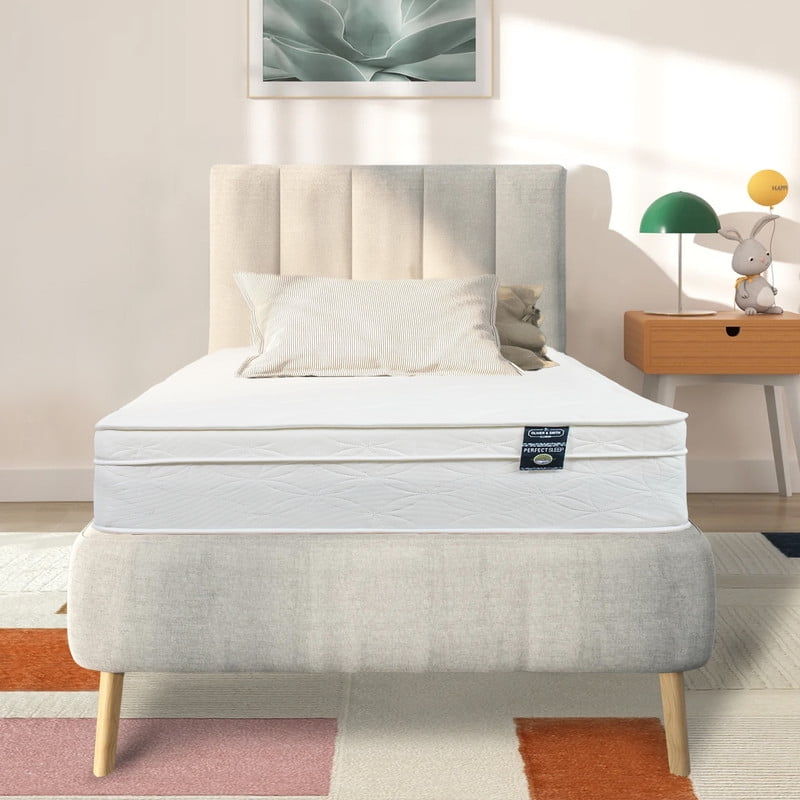 Oliver & Smith 6 Inch Twin XL Mattress - Bonnell Springs Hybrid Twin XL Size Mattress - High Density Foam Medium Firm - Polyester Cover Euro Top Mattress - Mattress in A Box