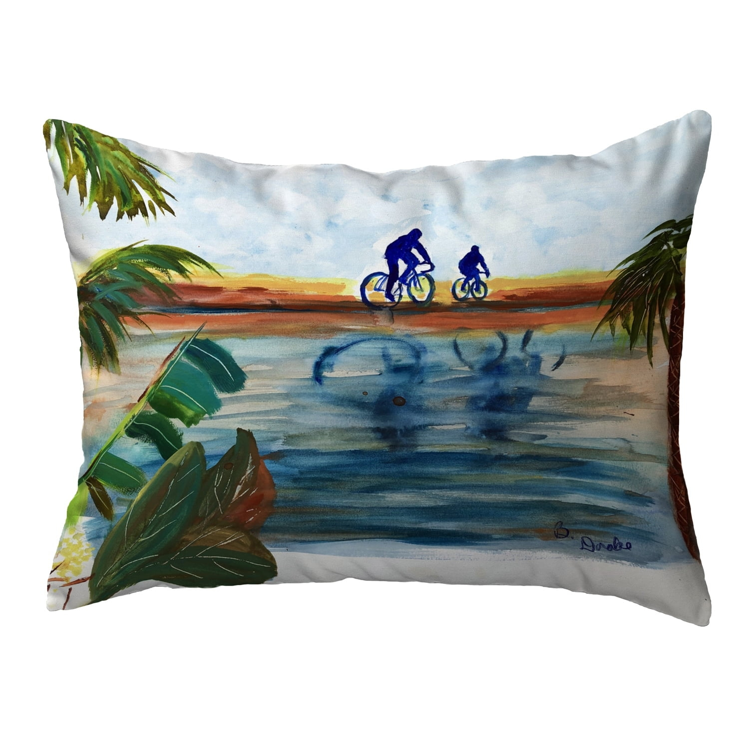 Indoor/Outdoor Reversible Throw Pillow