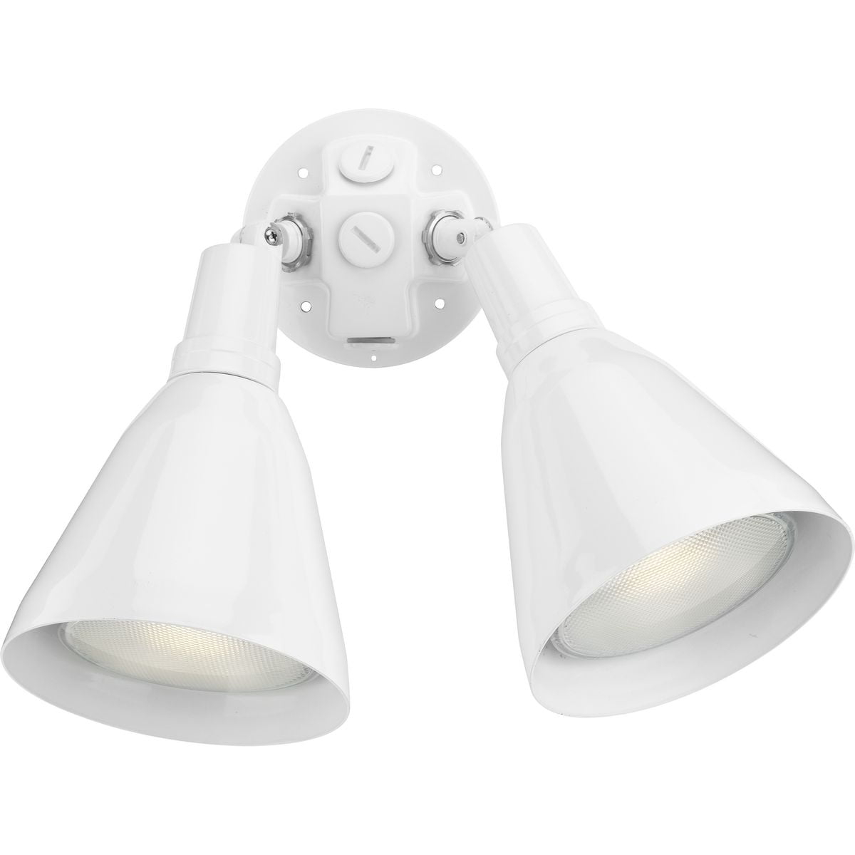 Progress Lighting Par 2-Light Outdoor Wall Light, White, Aluminum, Antique Bronze, Adjustable Swivel Heads, Shade Included