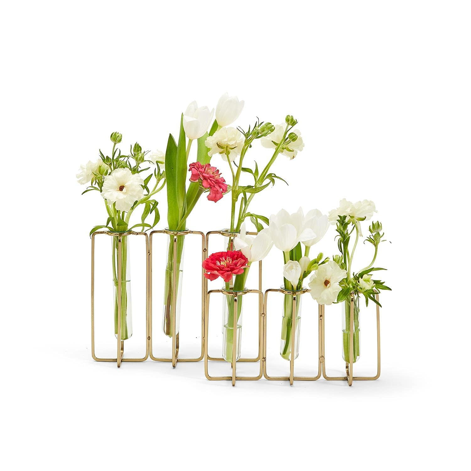 Two's Company Set of 2 Gold Vases