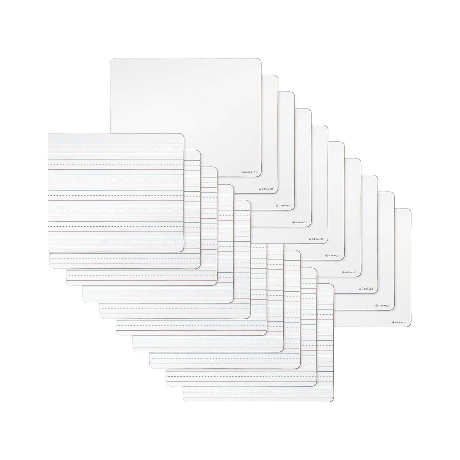 White Double-Sided Mini Dry-Erase Lap Boards with Rounded Corners