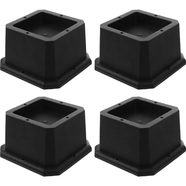 Furniture Risers 2 Inch Bed Risers Heavy Duty Adjustable Dorm Bed Lifts Risers Table Desk Chair Leg Extenders 4 Pack Black