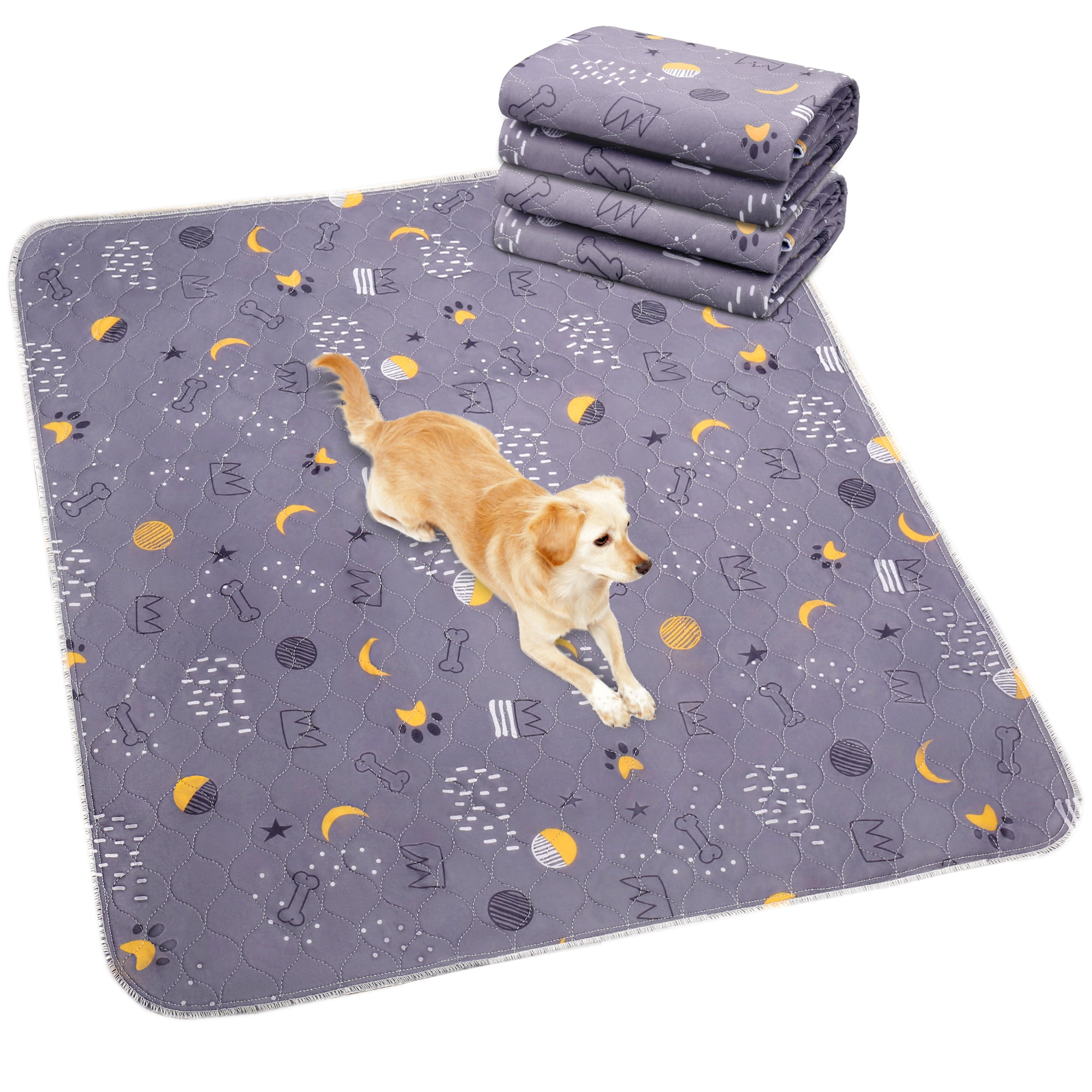 UPSKY Washable Pee Pads for Dogs 2 Pack Reusable Puppy Pads Pet Training Pads Dog Potty Pads 34”x36”