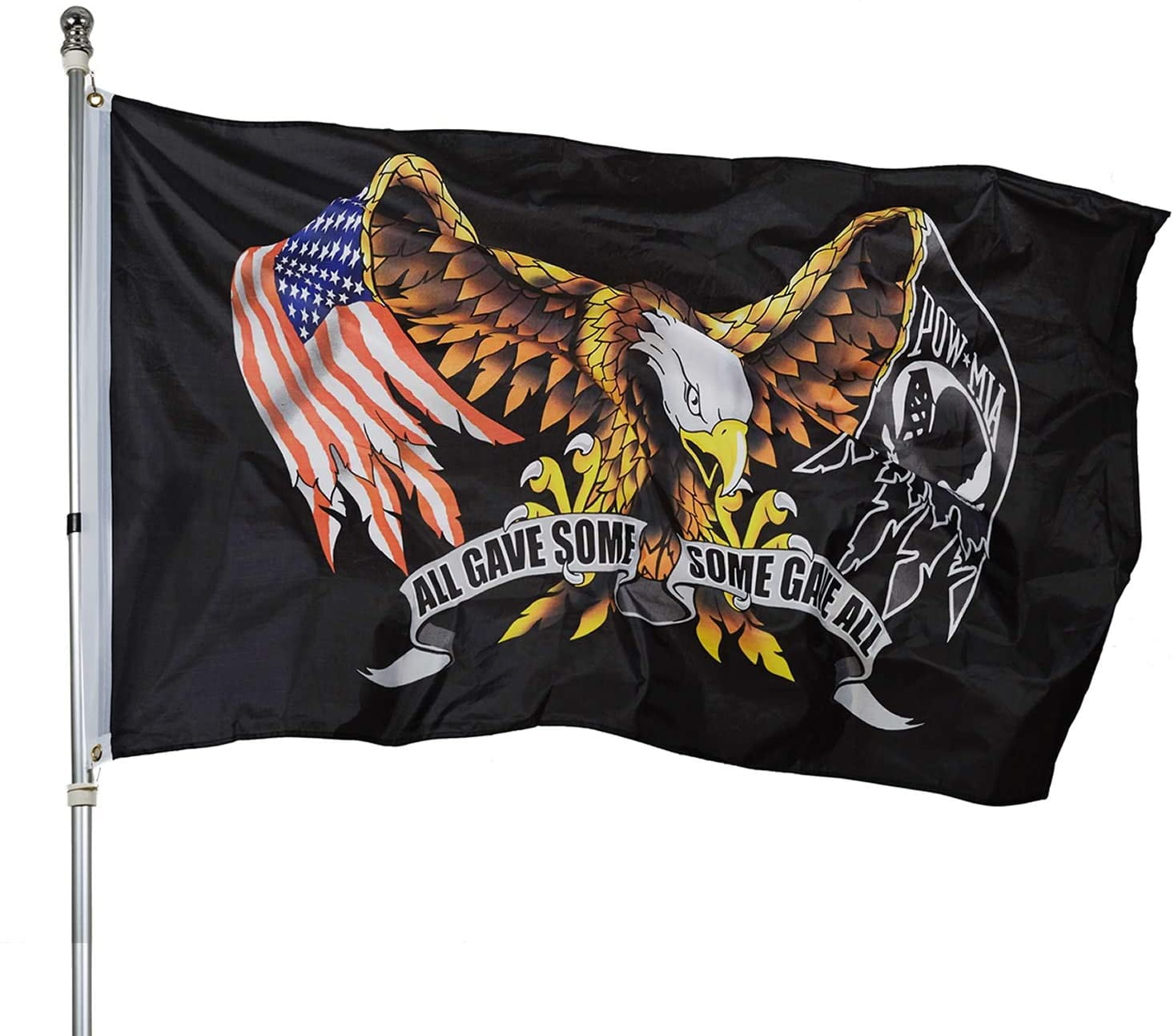 US American Pow Mia Eagle Flag 3x5 Outdoor- All Gave Some Some Gave All Flags Indoor Outdoor Banner