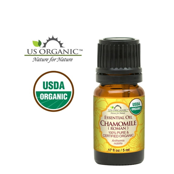 US Organic Chamomile Essential Oil (Roman), 100% Pure Certified USDA Organic 5ml