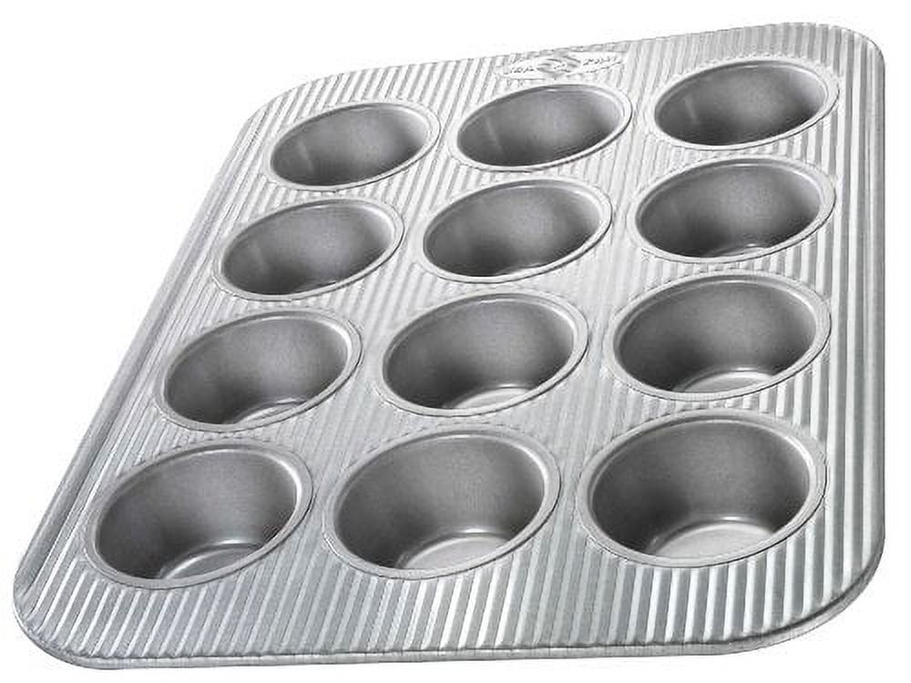 USA Pan 6-Cup Muffin Pan, Nonstick, Aluminized Steel, 1.375-inch per cup