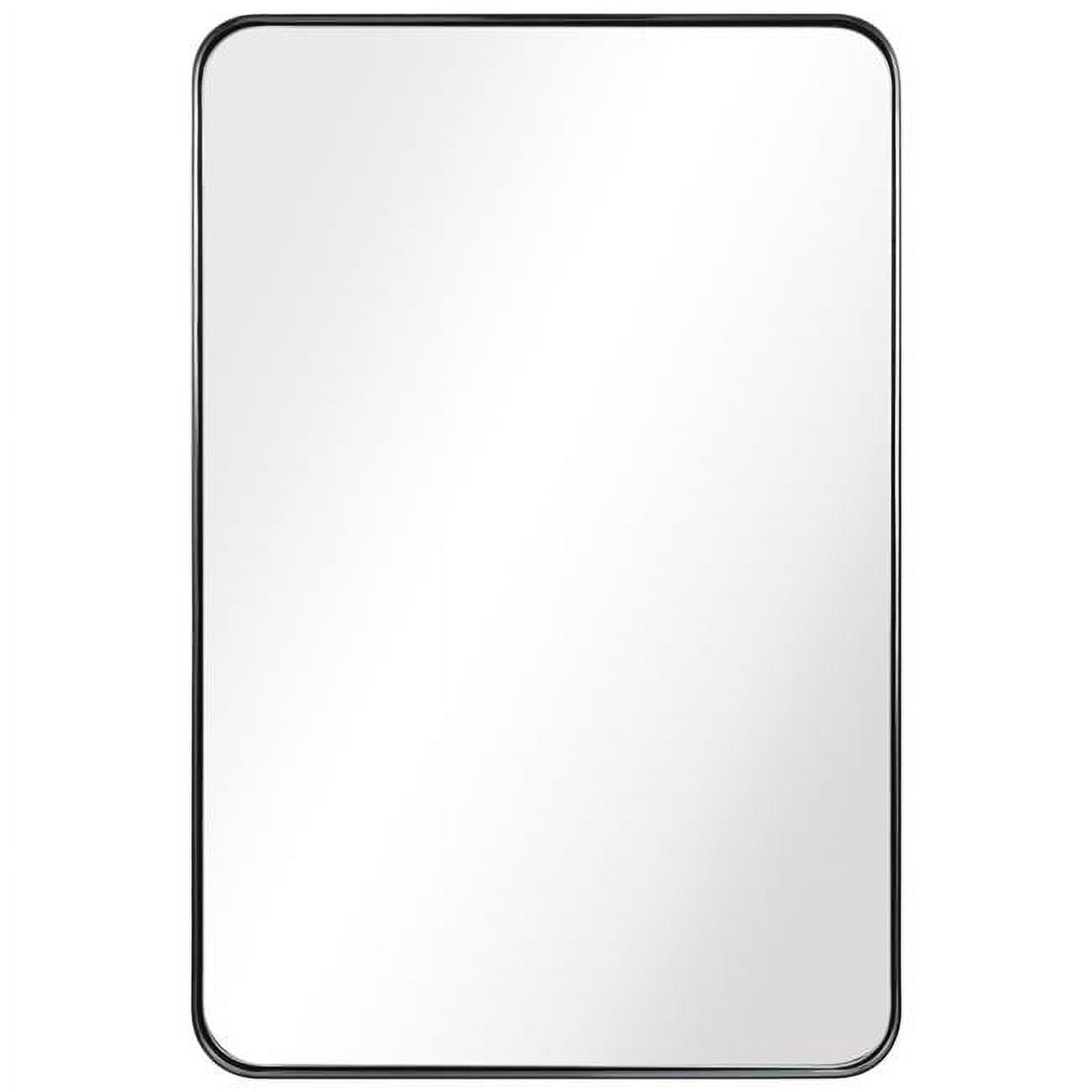 Empire Art Direct Ultra Stainless Steel Rectangular Wall Mirror Brushed Black 24" x 36" Black