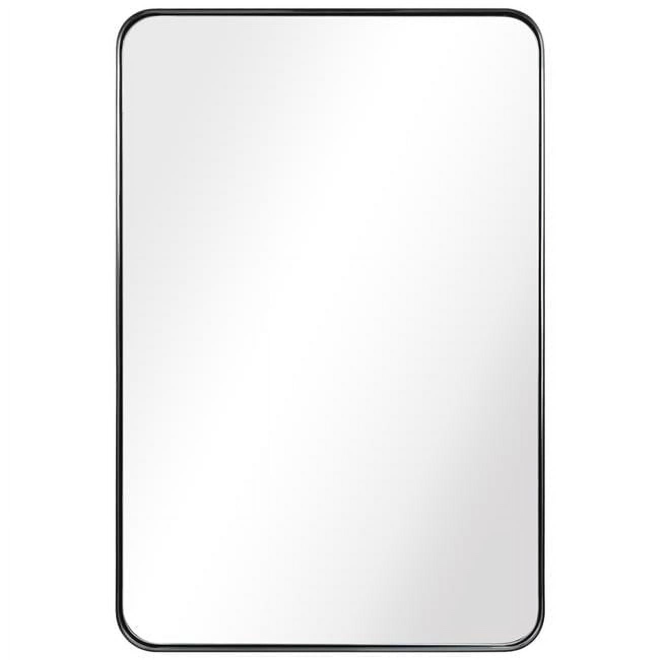 Empire Art Direct Ultra Stainless Steel Rectangular Wall Mirror Brushed Black 24" x 36" Black